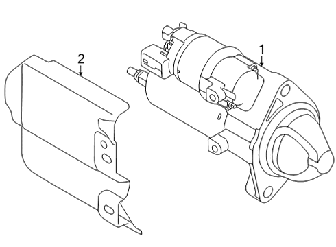 2022 Kia Carnival Starter Starter Assy Diagram for 361003NFA0