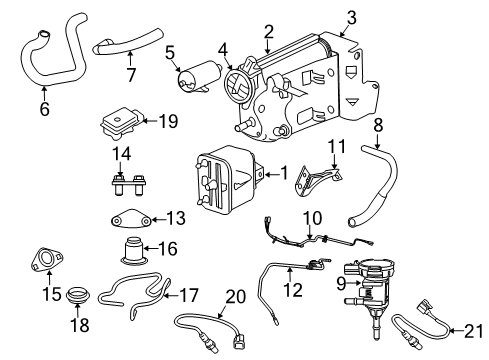 2008 Dodge Ram 2500 Powertrain Control CRANKCASE And BREATHER Pres Diagram for 68453737AA
