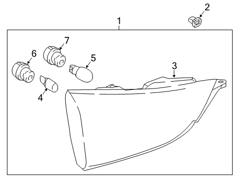 2019 Nissan Rogue Sport Bulbs Turn Signal Lamp Socket Assembly Diagram for 26240-EW00A