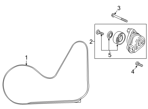 2020 Honda Passport Belts & Pulleys Tensioner, Auto Diagram for 31170-RLV-A02