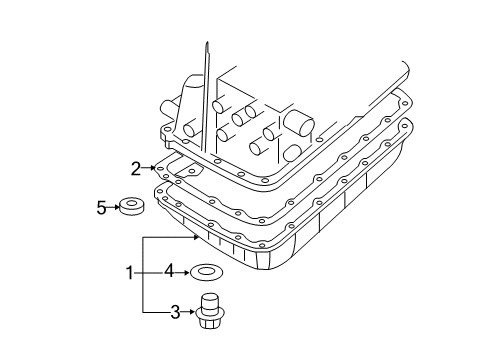 2014 Nissan NV200 Automatic Transmission Oil Strainer Assembly Diagram for 31728-1XF02