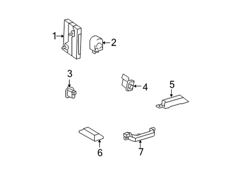 2009 Toyota Camry Keyless Entry Components Transmitter Diagram for 89992-06040