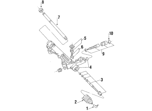 1986 Ford Aerostar P/S Pump & Hoses, Steering Gear & Linkage Pressure Hose Diagram for E69Z3A719B