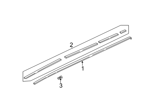 2006 Honda Odyssey Exterior Trim - Roof Molding Assy., L. Roof Diagram for 74316-SHJ-A21