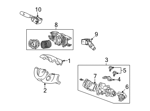 2007 Honda Civic Shroud, Switches & Levers Key, Immobilizer & Transmitter(Blank) Diagram for 35111-SVA-305