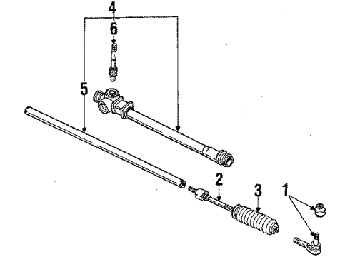 1985 Honda Civic Steering Column & Wheel, Steering Gear & Linkage Box, Steering Gear (Driver Side) (Yamada) Diagram for 53040-SD9-671