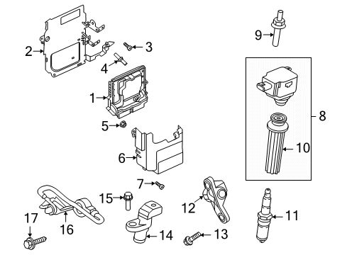 2021 Lincoln Corsair Powertrain Control Spark Plug Diagram for CYFS-12Y-PCT