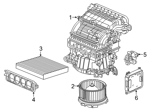 2021 Honda CR-V Blower Motor & Fan BLOWER SUB-ASSY Diagram for 79305-TPG-A51