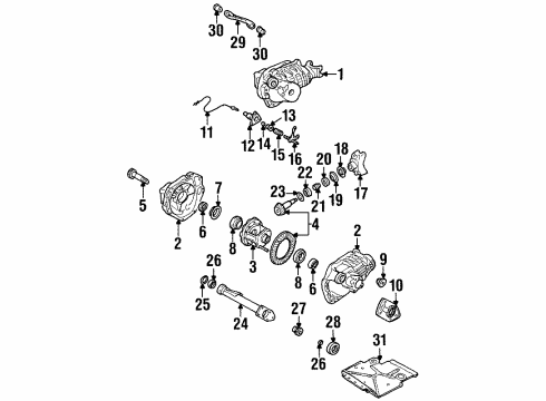 1998 Isuzu Hombre Carrier & Components - Front Bearing, Final Pinion Diagram for 8-09417-784-0