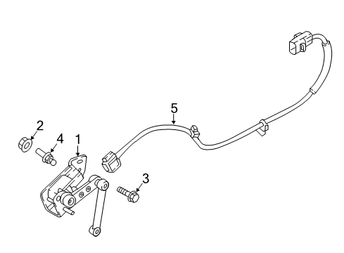 2021 Kia Stinger Headlamps Ball Joint Diagram for 43784D3090