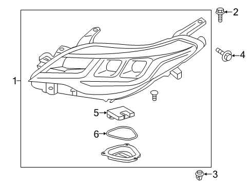 2018 Toyota Avalon Headlamps Control Module Diagram for 85967-07020