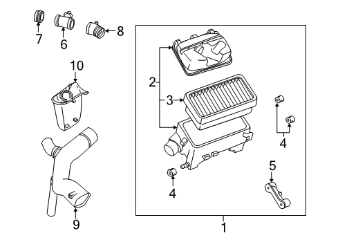 2004 Saturn L300 Air Intake Cleaner Asm, Battery Negative All Diagram for 90571339