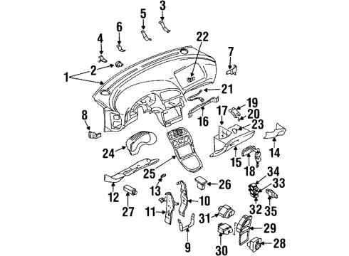1998 Mitsubishi Eclipse Switches Switch-Turn Signal Diagram for MR277924