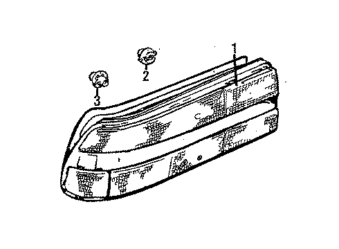 1986 BMW 528e Tail Lamps Tail Light, Left Diagram for 63211369265