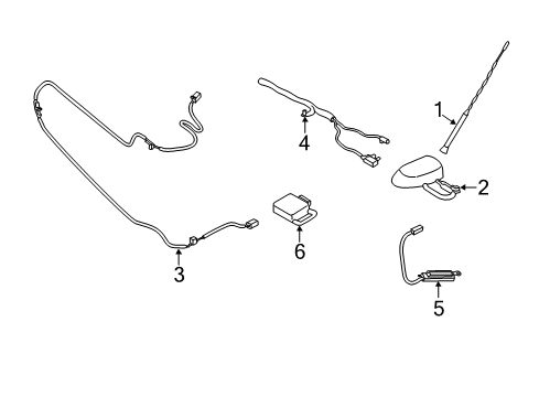 2018 Ford Fusion Navigation System Antenna Cable Diagram for HG9Z-18812-F