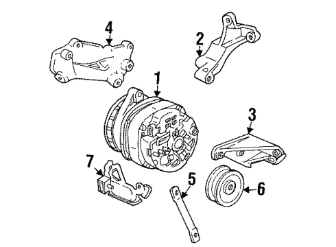 1999 Cadillac DeVille Alternator GENERATOR Assembly (Remanufacture) Diagram for 19244773