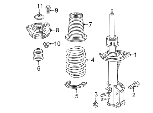 2020 Jeep Renegade Struts & Components - Front Nut-Hex FLANGE Lock Diagram for 6513375AA