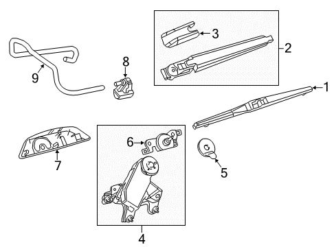 2014 Toyota Highlander Wiper & Washer Components Cover Diagram for 85132-0E040