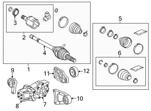 2015 Toyota RAV4 Axle & Differential - Rear Drive Shaft Retainer Nut Diagram for 90179-08197
