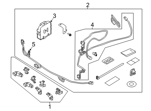 2018 Honda Clarity Parking Aid Back-Up Sensors Diagram for 08V67-TRT-150K