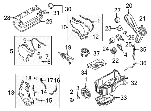 2001 Mitsubishi Eclipse Filters Filter-Air Cleaner Diagram for MB906051