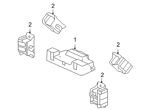 2005 Acura RL Tire Pressure Monitoring Receiver Unit, TPMS Diagram for 39350-SJA-A01