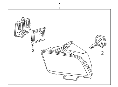 2009 Ford Mustang Headlamps Composite Assembly Diagram for 8R3Z-13008-C