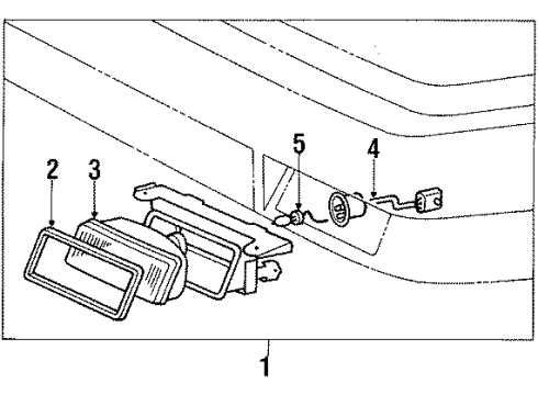 1988 Toyota Supra Fog Lamps Fog Lamp Assembly Diagram for 81210-14130