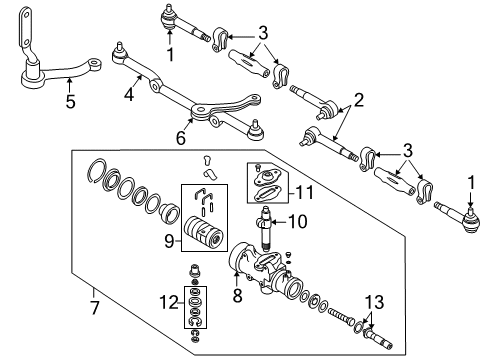 1998 GMC Sonoma P/S Pump & Hoses, Steering Gear & Linkage Gear Kit, Steering (Remanufacture) Diagram for 19330480