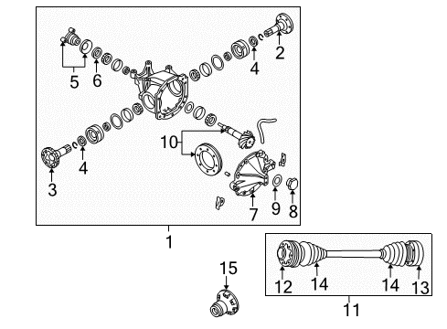 2006 Pontiac GTO Axle & Differential - Rear Axle Shaft Assembly Diagram for 92162976