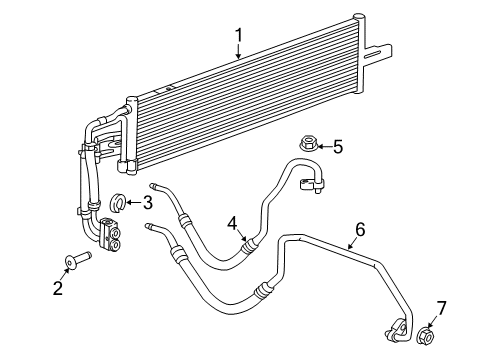 2019 Chevrolet Cruze Trans Oil Cooler Transmission Cooler Diagram for 39021417