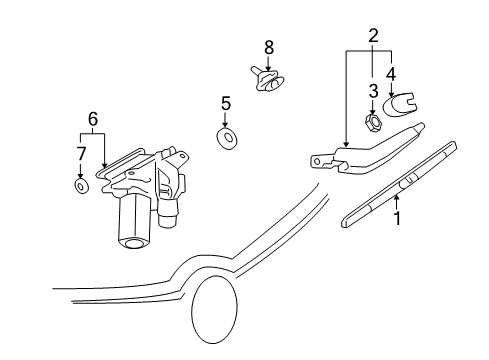 2014 Buick Enclave Wiper & Washer Components Wiper Arm Cap Diagram for 25800774