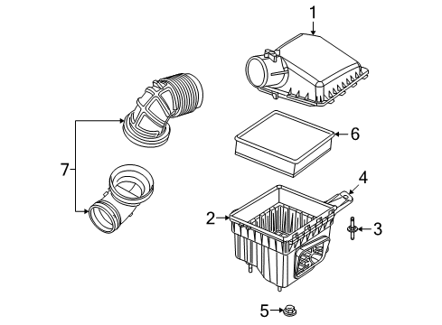 2009 Dodge Ram 3500 Filters Cover-Air Cleaner Diagram for 53034070AE