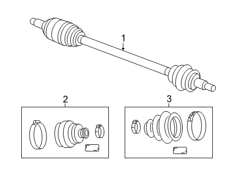 2004 Chrysler Sebring Drive Axles - Front Axle Half Shaft Diagram for 4578022AA