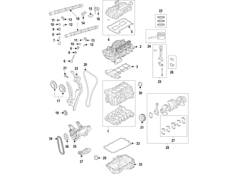 2018 BMW X4 Engine Parts, Mounts, Cylinder Head & Valves, Camshaft & Timing, Variable Valve Timing, Oil Pan, Oil Pump, Balance Shafts, Crankshaft & Bearings, Pistons, Rings & Bearings Guide-Bearing Shell Red Diagram for 11218642944