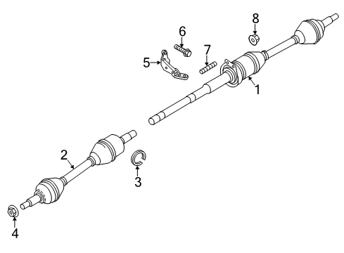 2019 Ford Taurus Drive Axles - Front Axle Assembly Diagram for CA5Z-3B436-H