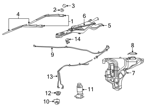 2009 Dodge Durango Windshield - Wiper & Washer Components Blade-Front WIPER Diagram for 5135561AA