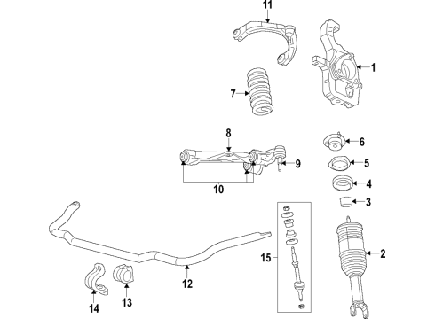 2021 Ram 1500 Suspension Components, Lower Control Arm, Upper Control Arm, Ride Control, Stabilizer Bar ISOLATOR-Spring Diagram for 68507517AA