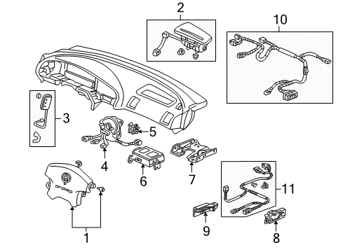 2001 Acura CL Air Bag Components Reel Assembly, Cable (Sumitomo) Diagram for 77900-S84-A21