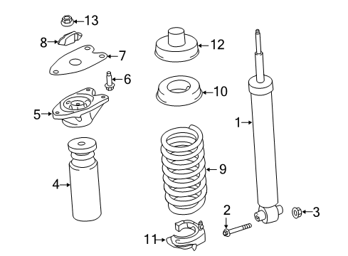 2016 BMW 228i xDrive Shocks & Components - Rear Rear Coil Spring Diagram for 33536851723