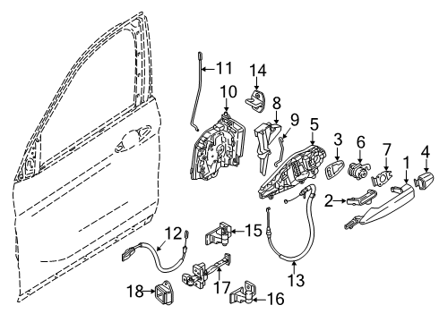 2021 BMW X2 Rear Door Rear Left Window Regulator Diagram for 51357462605