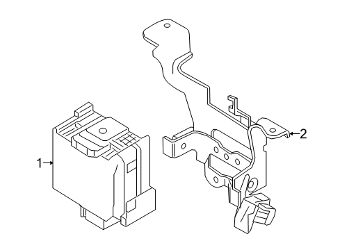 2017 Nissan Murano Cruise Control System Bracket-Distance Sensor Diagram for 28452-5AA4A