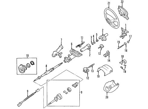 2007 Toyota Land Cruiser Steering Column & Wheel, Steering Gear & Linkage Upper Column Cover Diagram for 45286-60340-B1