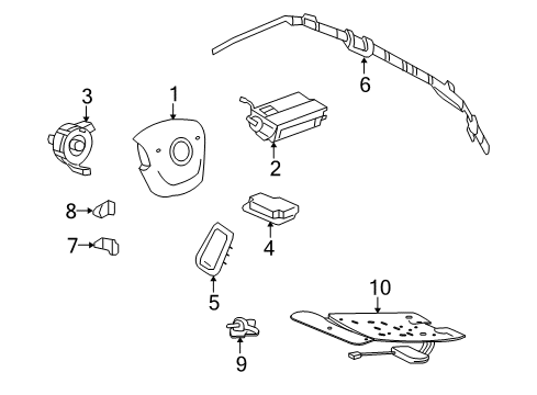 2014 Cadillac CTS Air Bag Components Knee Air Bag Diagram for 84040721