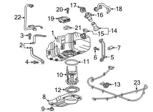 2021 Chevrolet Express 3500 Diesel Aftertreatment System Strap U-Nut Diagram for 11516152