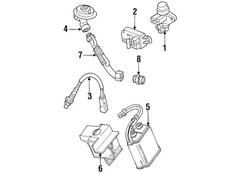 1994 Mercury Grand Marquis Powertrain Control Tube Diagram for F3AZ-9D477-A