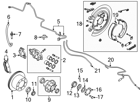 2009 Dodge Ram 3500 Rear Brakes Gasket-Axle Shaft Diagram for 5086767AC