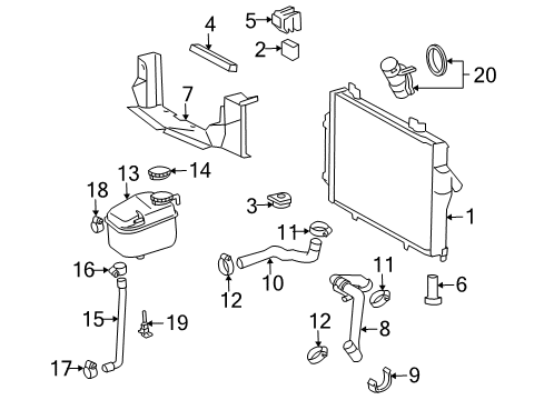 2007 Chrysler Crossfire Radiator & Components Sensor-COOLANT Level Diagram for 5098768AA