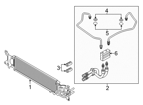 2020 Lincoln Continental Oil Cooler Tube Assembly Diagram for GD9Z-7R081-A