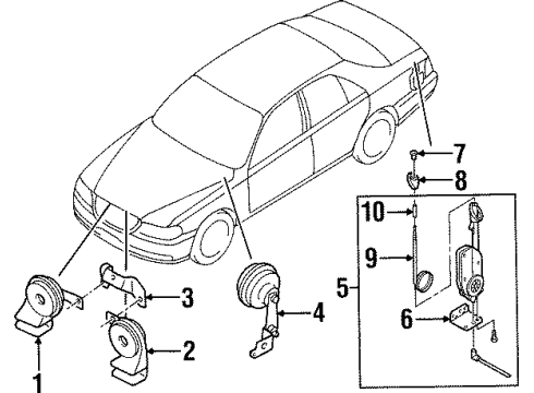 2000 Infiniti Q45 Anti-Theft Components Control Unit-IMMOBILISER Diagram for 28590-6P100